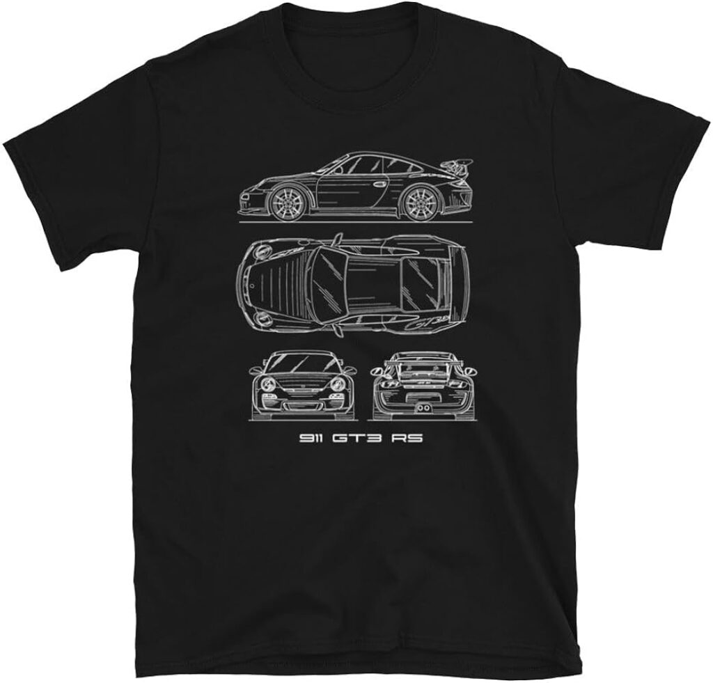 911 Mens T-Shirt GT3 RS Racing Sports Car Luxury Tee Shirt Vintage Design Fast